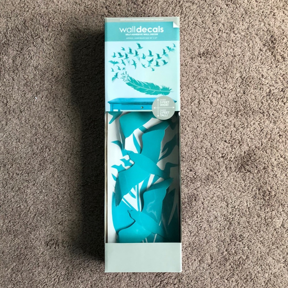 Wall Decal: Feather & Birds in Flight